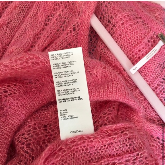 Free People | Angel Soft Pullover Sweater in Bubblegum Pink | Sz S - Picture 5 of 9